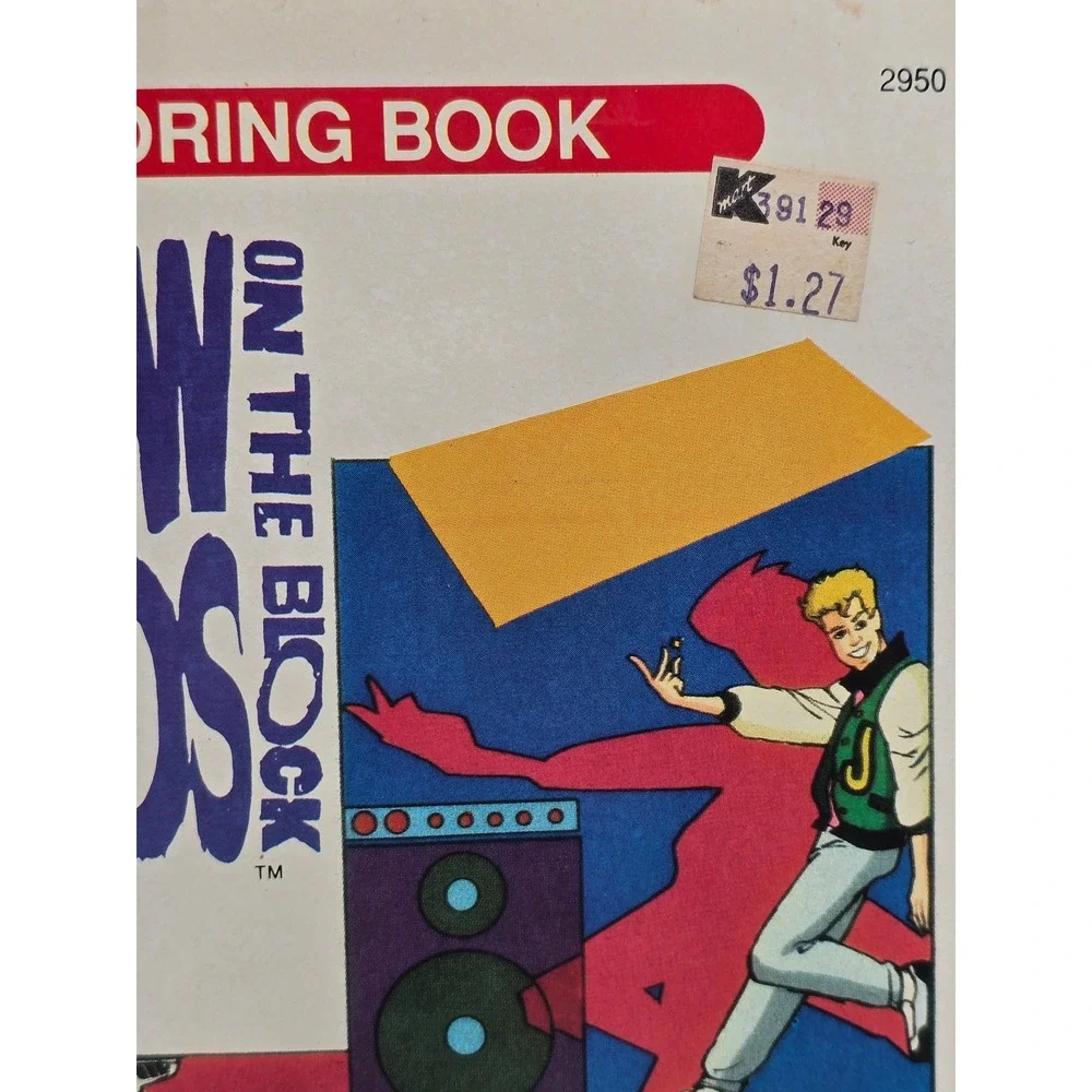 Vintage 1990 New Kids on the Block NKOTB Golden Big Coloring‎ Book